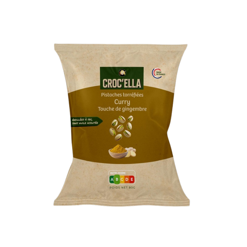 pistaches torréfiées curry touche de gingembre